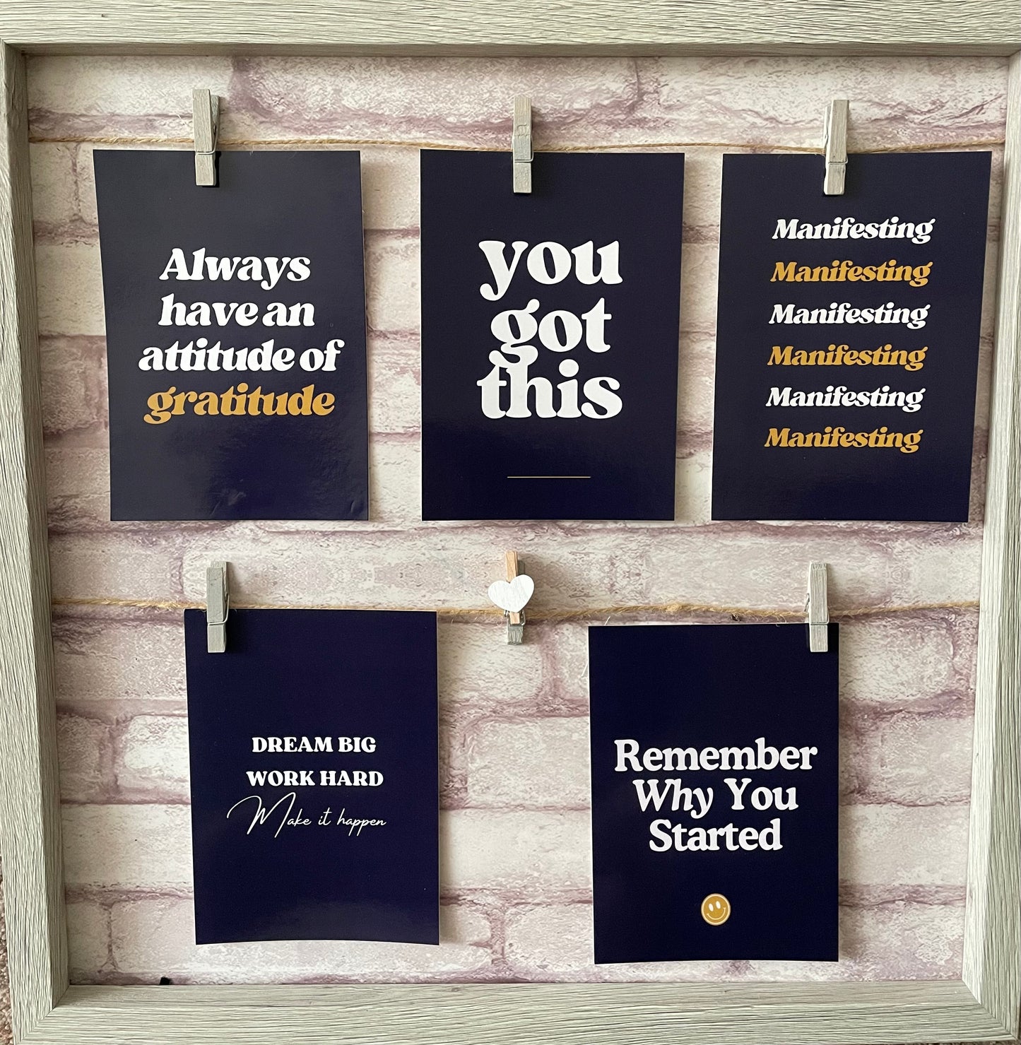 Set of 5 Inspirational Affirmation Prints