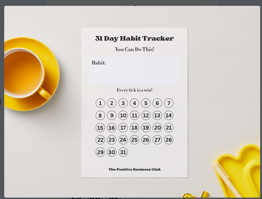 Daily Planner and 31 Day Habit Tracker Set