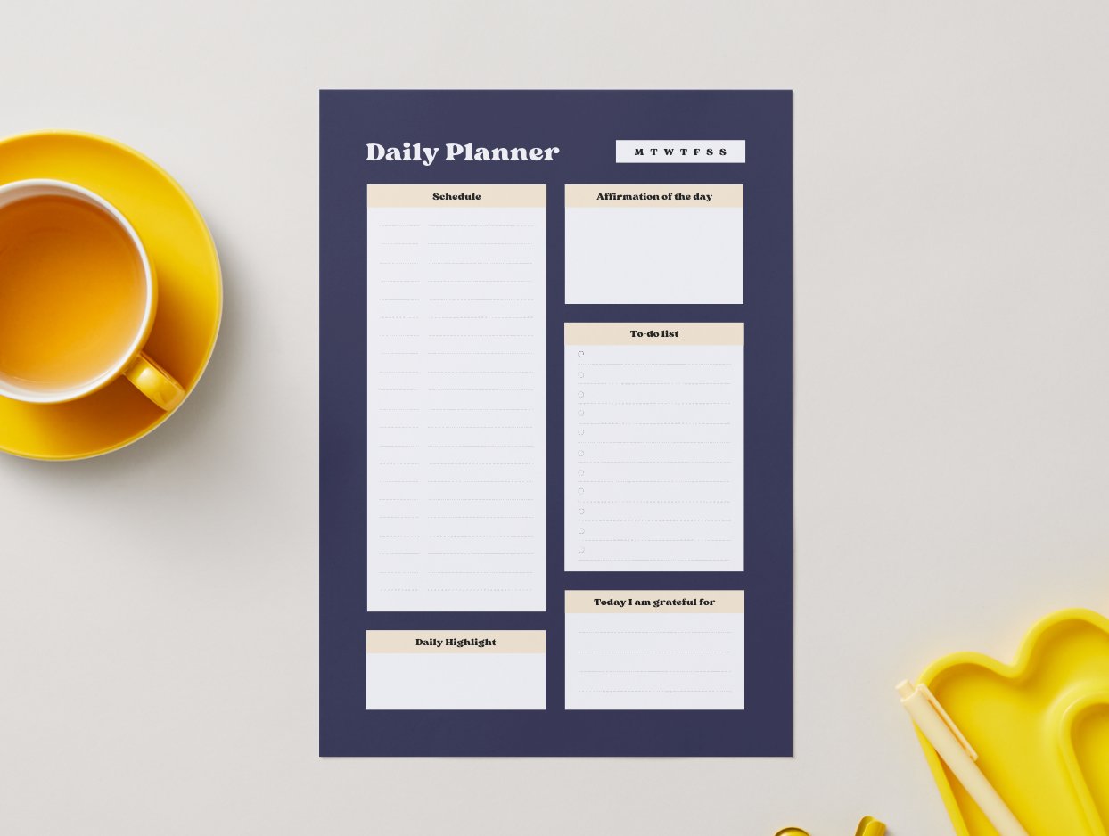Daily Planner and 31 Day Habit Tracker Set